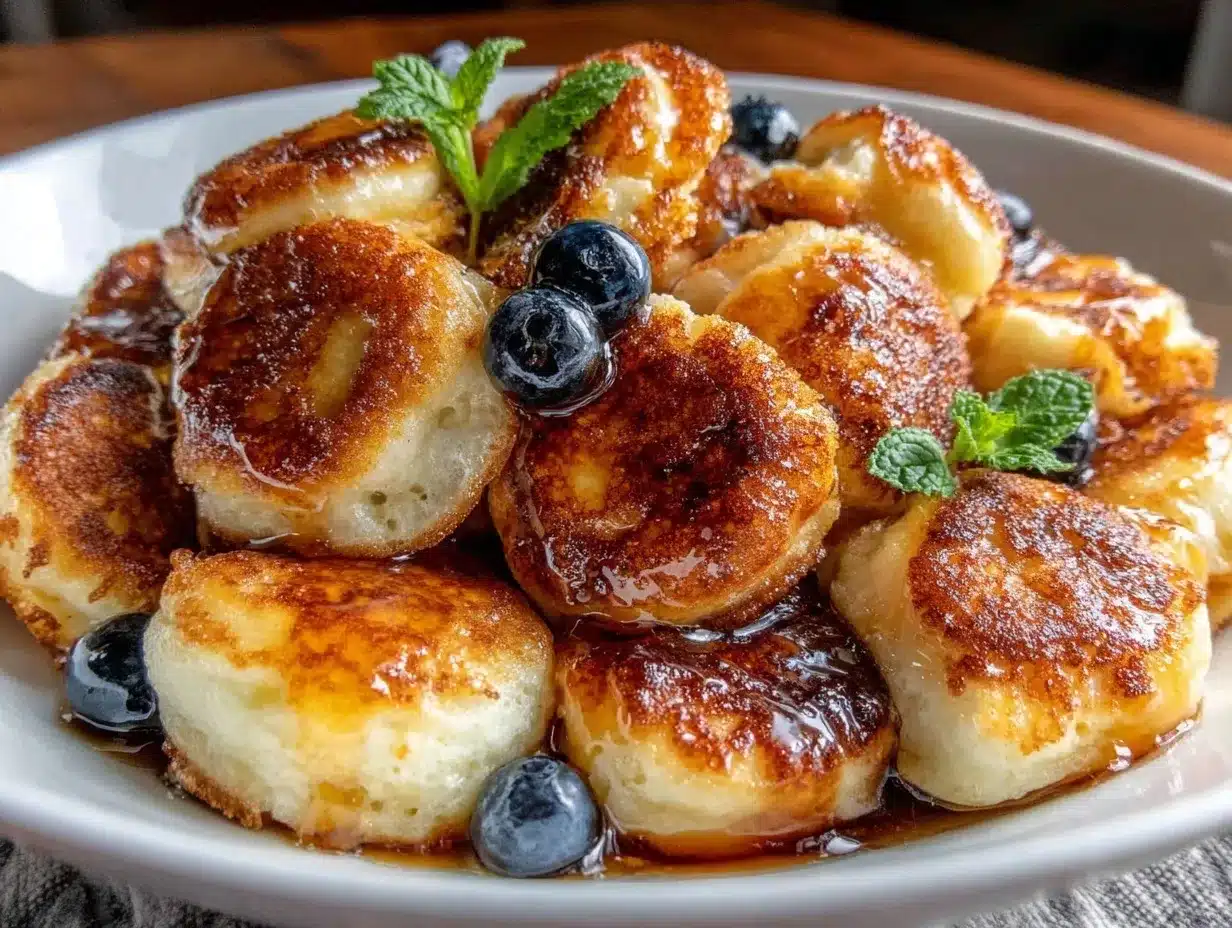 fluffy pancake cereal bites preparation steps