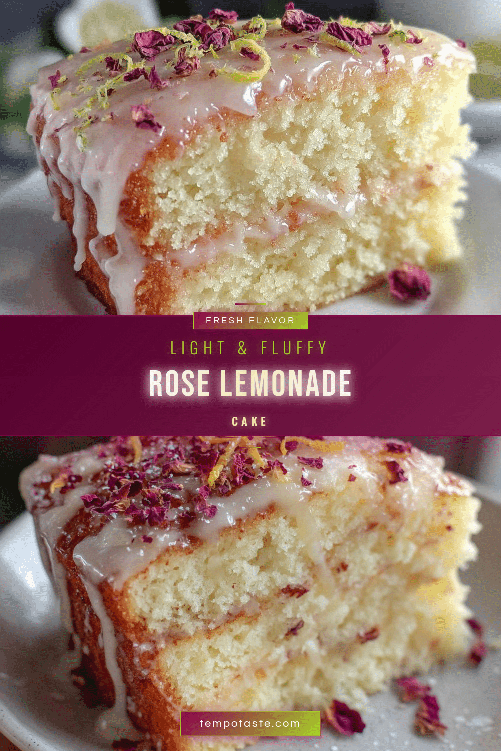 fluffy rose lemonade cake recipe