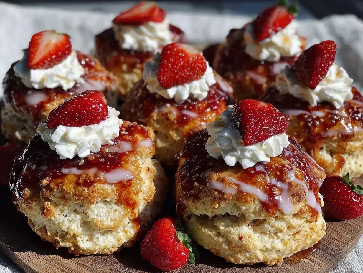 Fluffy Strawberry Cream Scones preparation steps