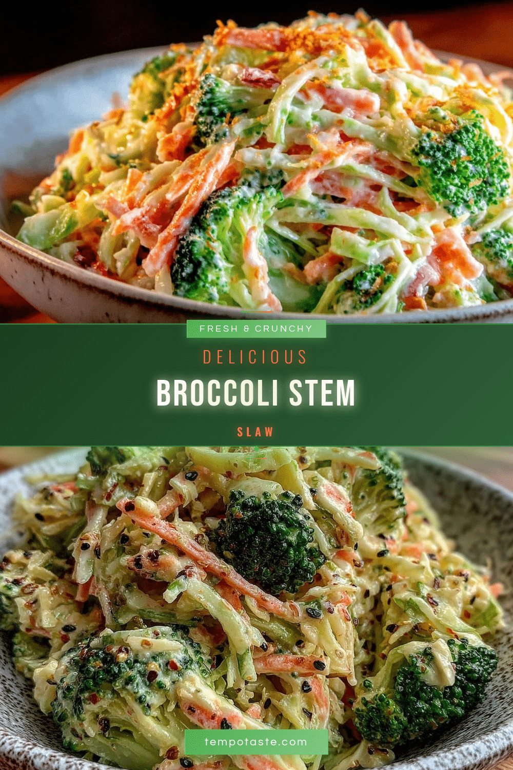 fresh broccoli stem slaw recipe
