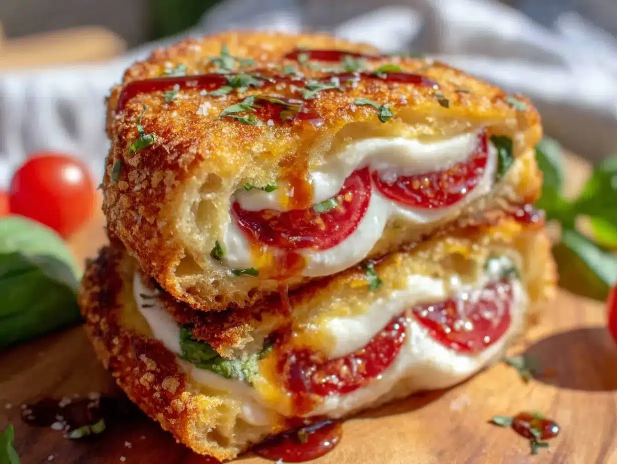 Fresh Caprese Breakfast Sandwich preparation steps