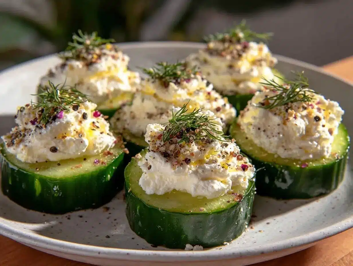 fresh cucumber bites preparation steps