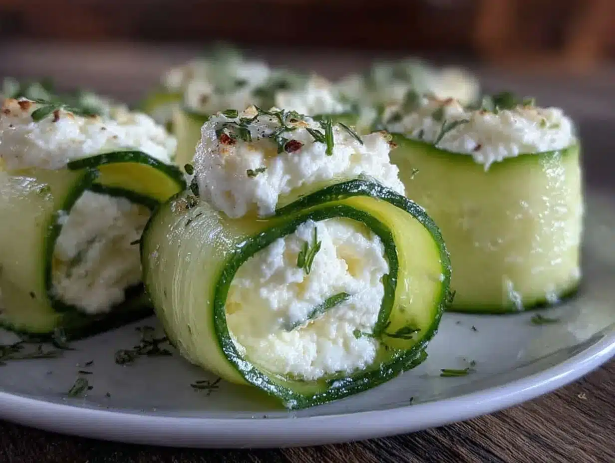 fresh cucumber cream cheese rolls preparation steps