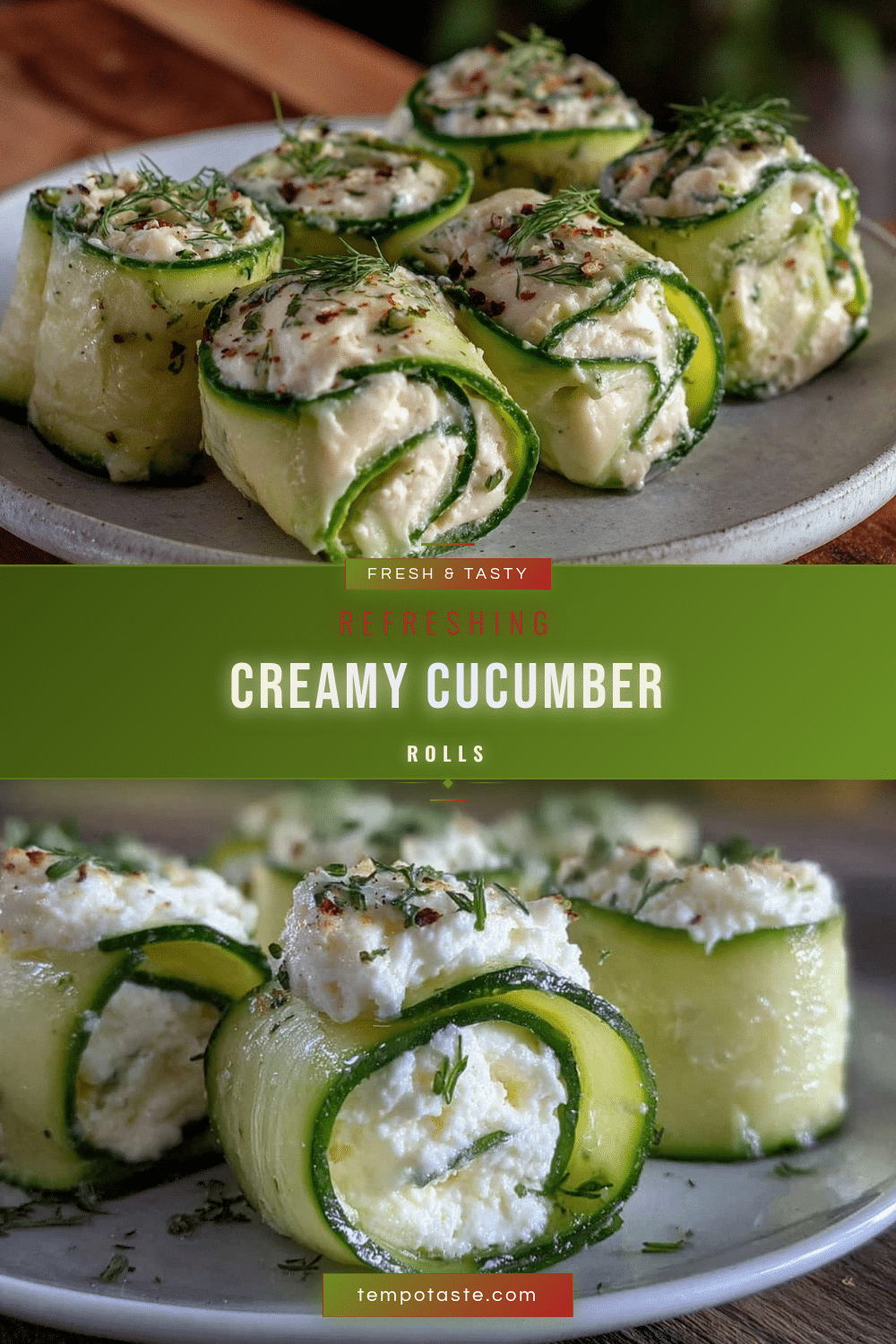 fresh cucumber cream cheese rolls recipe