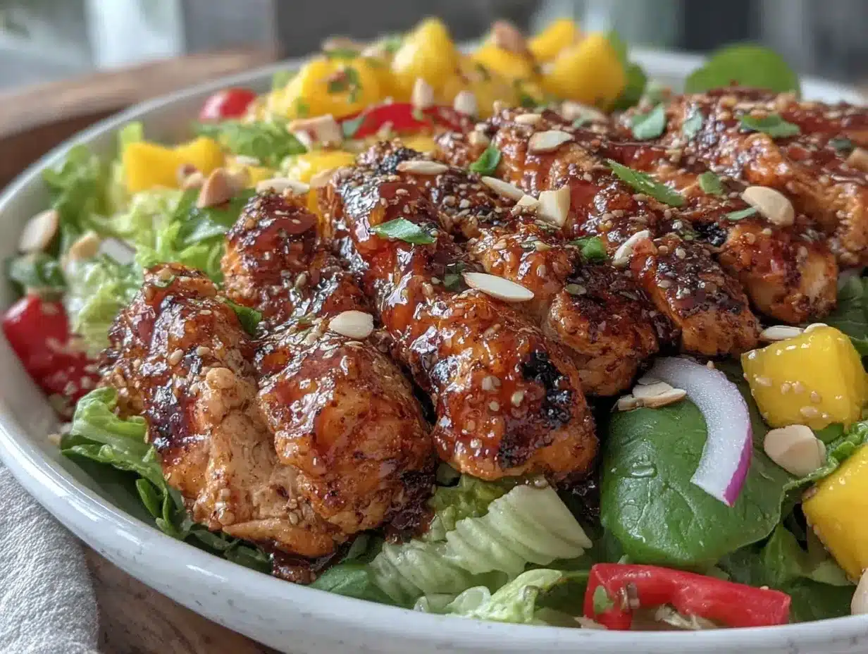fresh mango chicken salad preparation steps