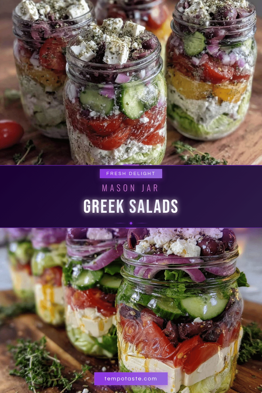 fresh mason jar greek salads recipe