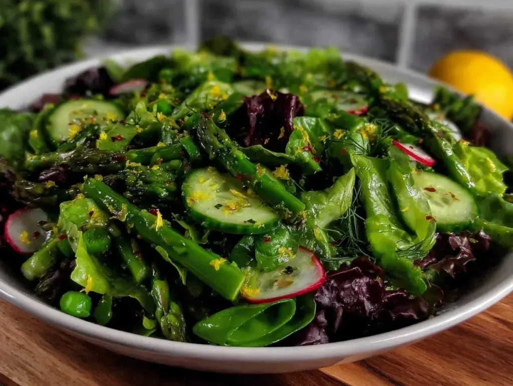 fresh spring green salad - featured image