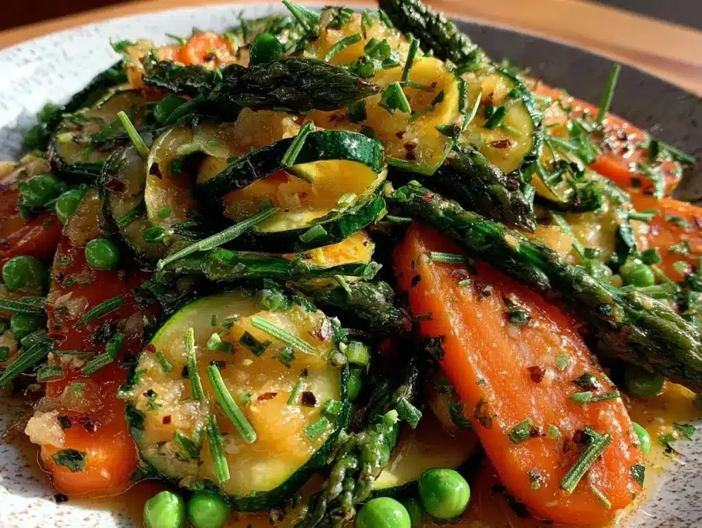 fresh spring vegetable medley - featured image