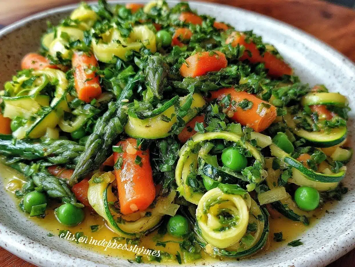 fresh spring vegetable medley preparation steps