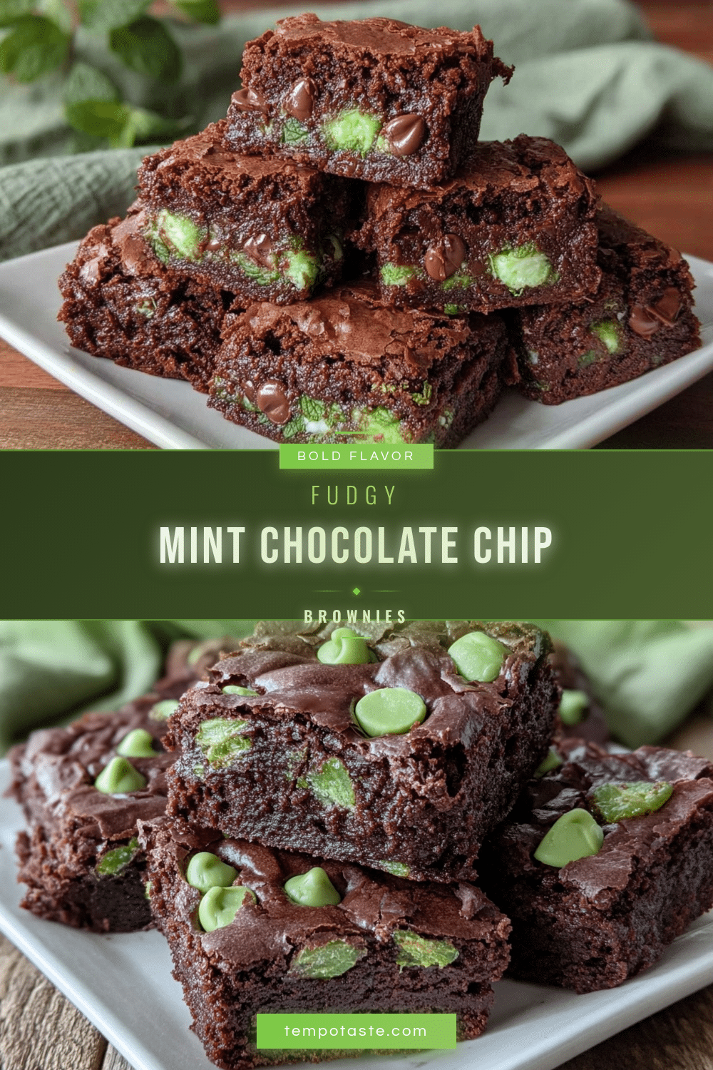 fudgy mint chocolate chip brownies recipe
