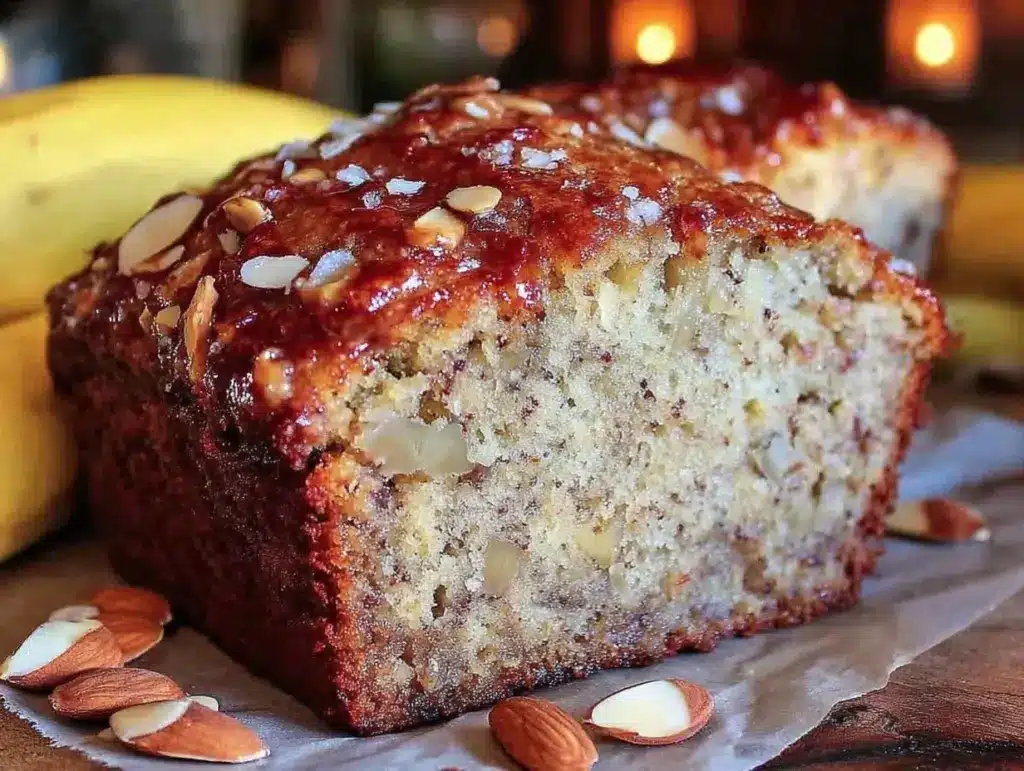 gluten-free almond flour banana bread - featured image