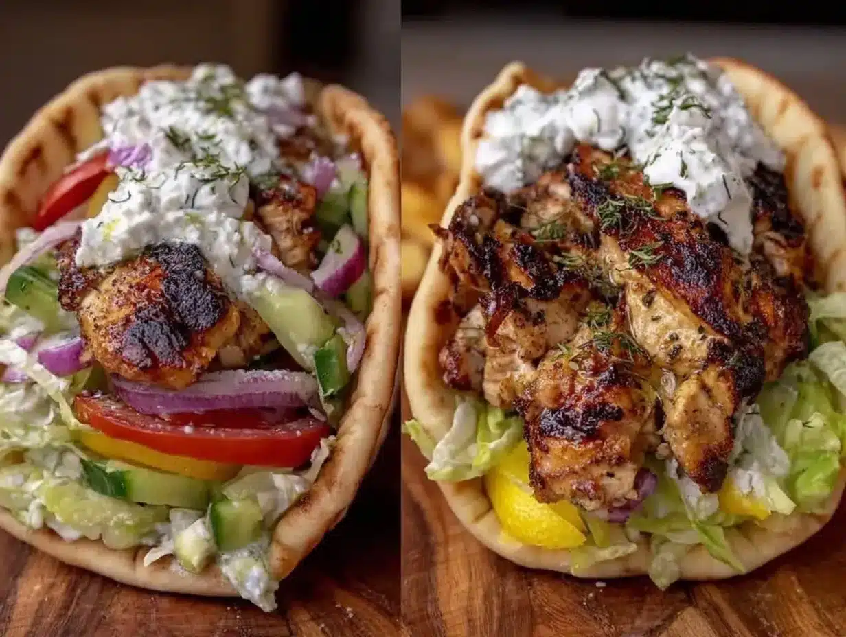 Greek Chicken Gyros preparation steps