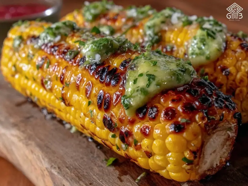 grilled corn with cilantro lime butter - featured image