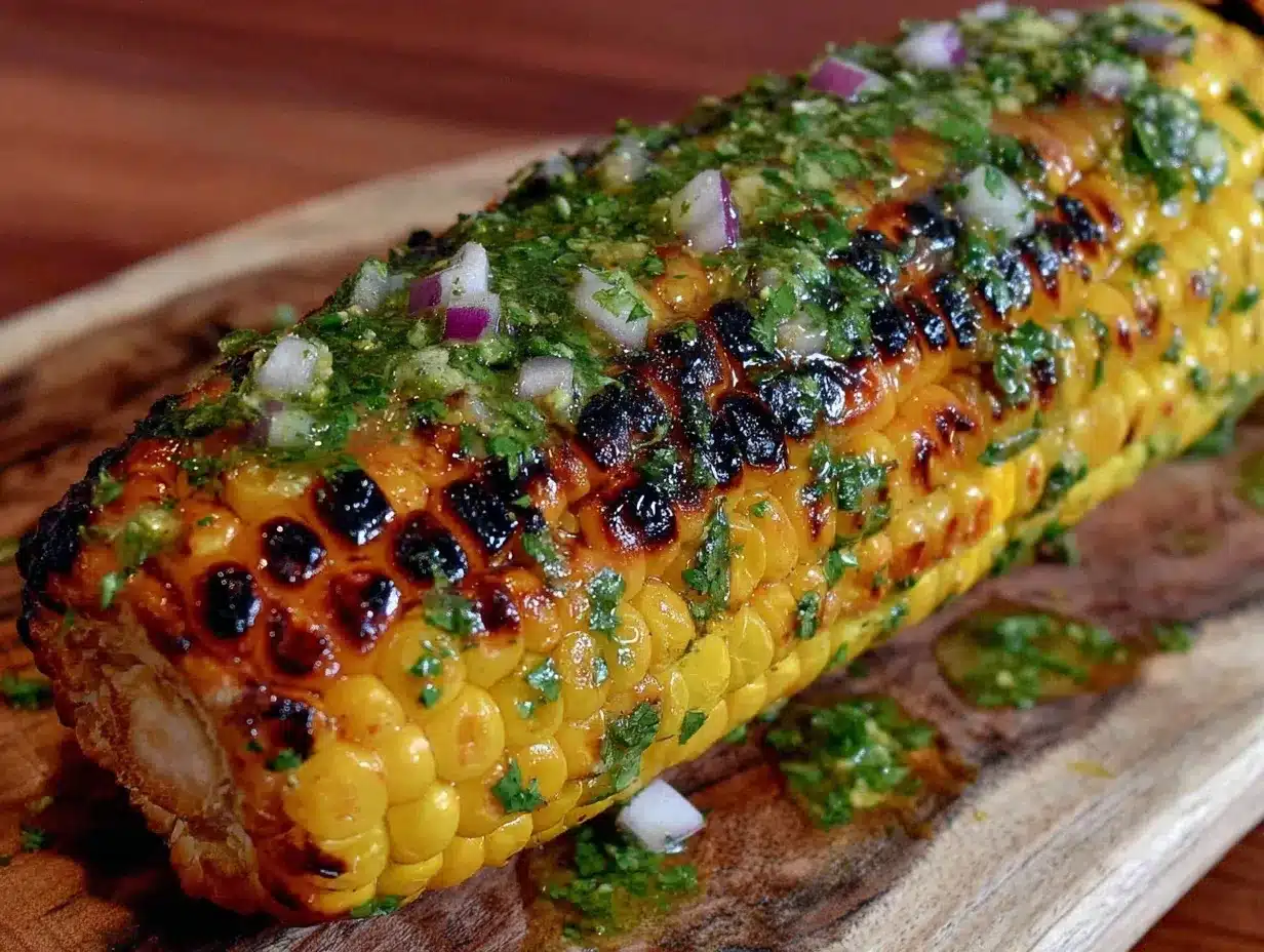 grilled corn with cilantro lime butter preparation steps