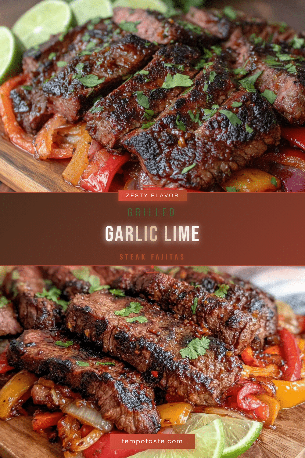 grilled garlic lime steak fajitas recipe