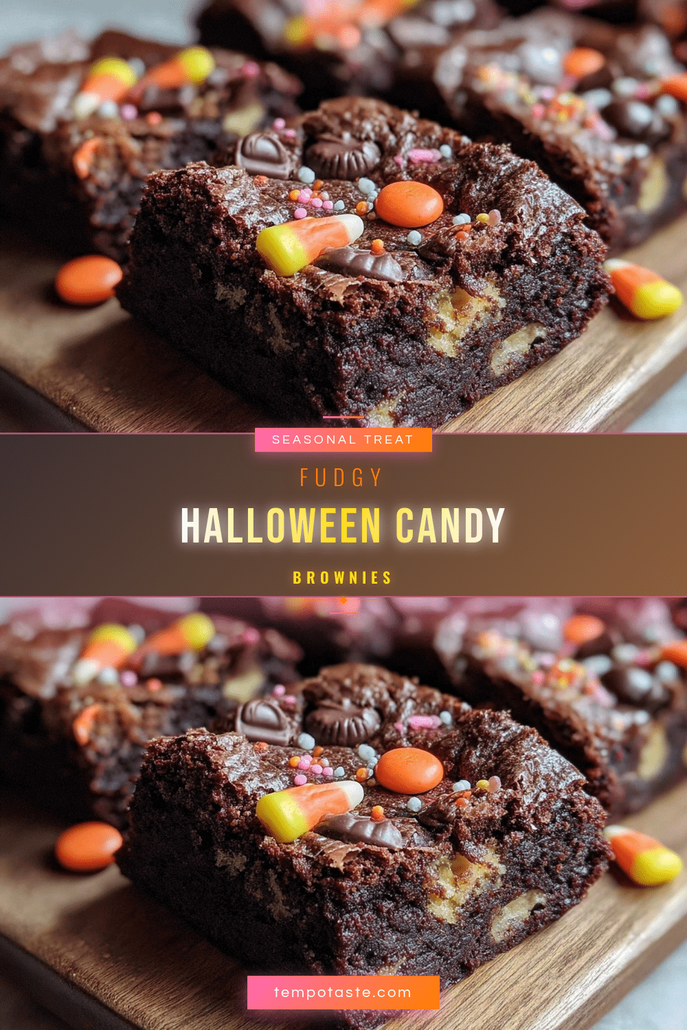 Halloween Candy Brownies recipe