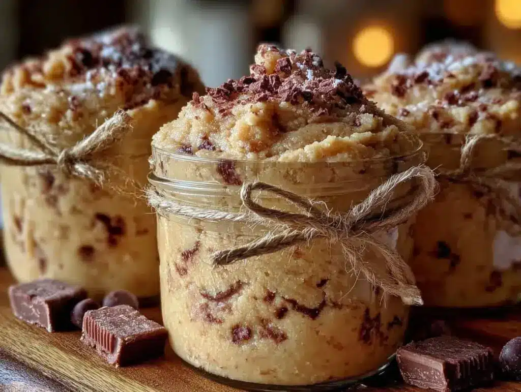 homemade cookie dough gift jars - featured image