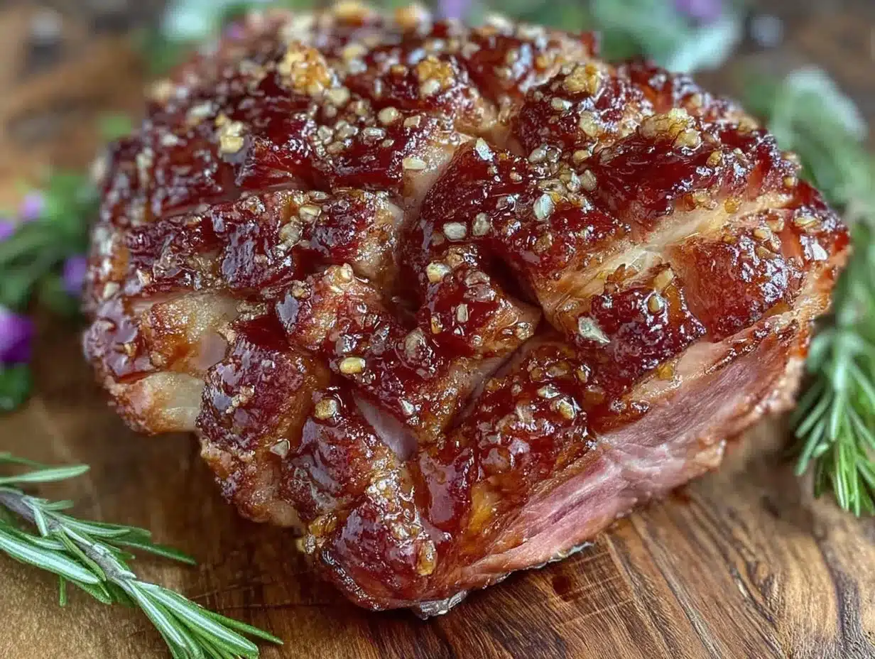 honey garlic glazed ham preparation steps