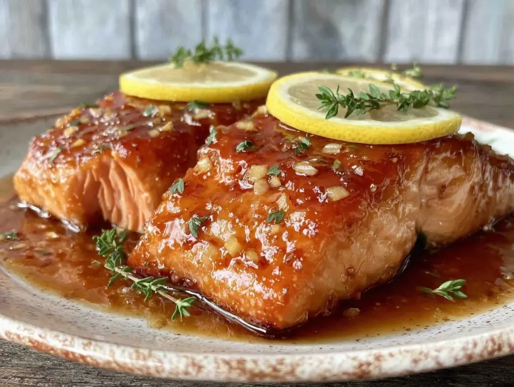 honey lemon glazed salmon fillets - featured image