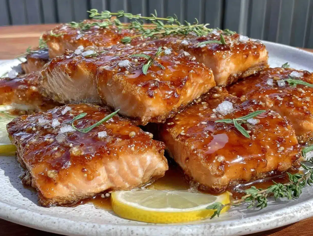 honey lemon glazed salmon fillets preparation steps