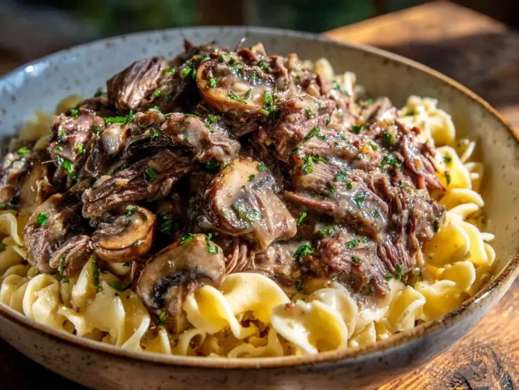 Instant Pot beef stroganoff - featured image