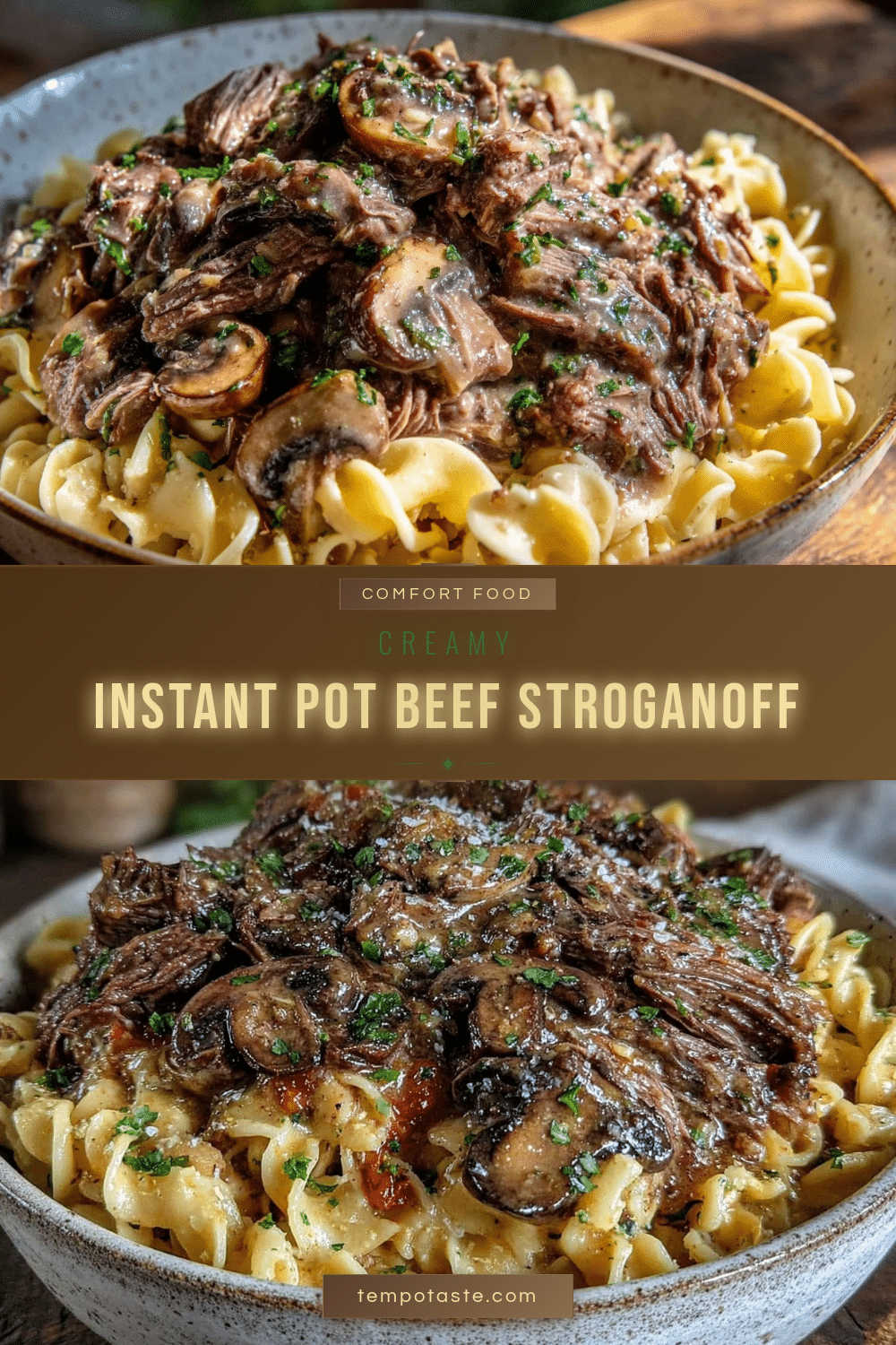 Instant Pot beef stroganoff recipe
