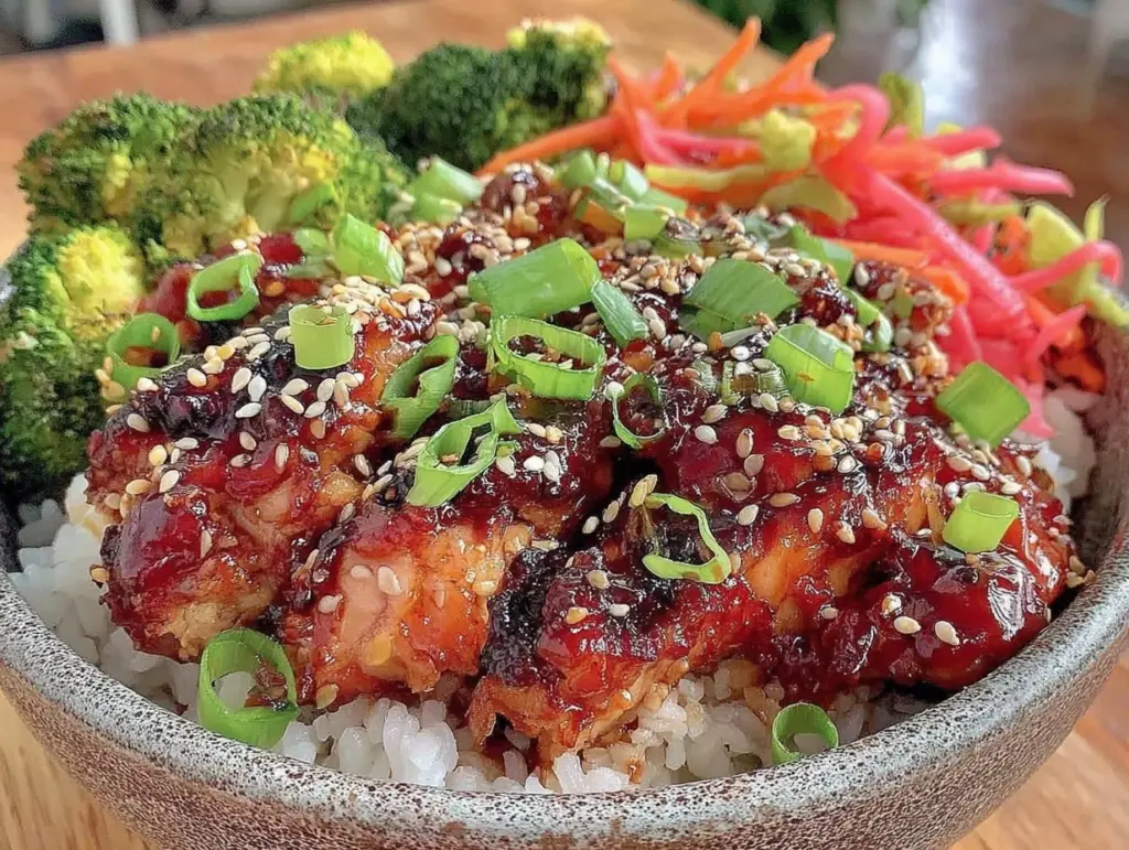 Korean BBQ Chicken Bowls - featured image