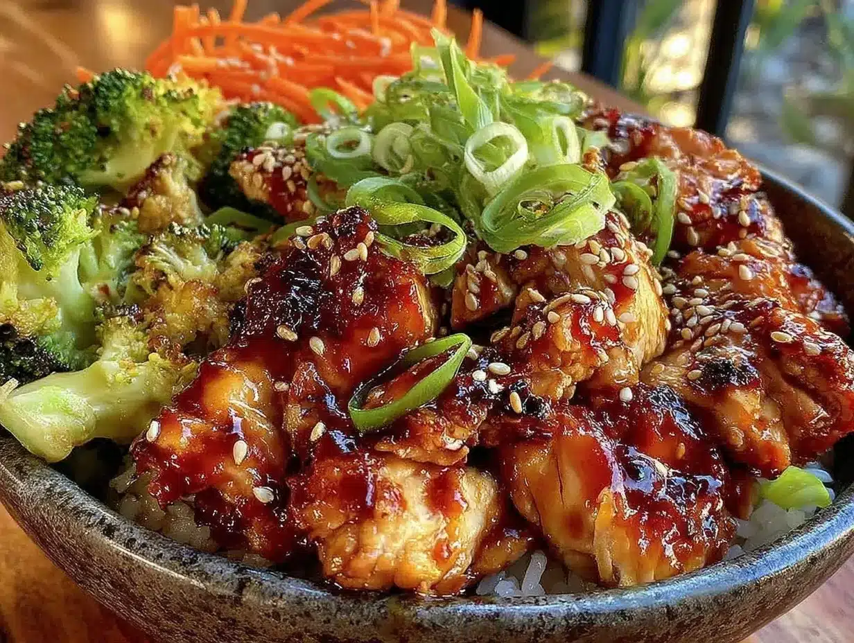 Korean BBQ Chicken Bowls preparation steps