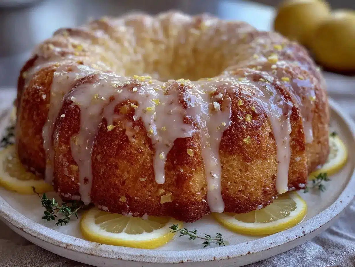 lemon cream cheese bundt cake preparation steps