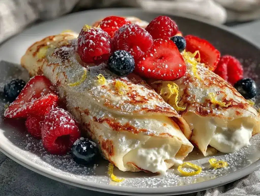 lemon ricotta crepes - featured image