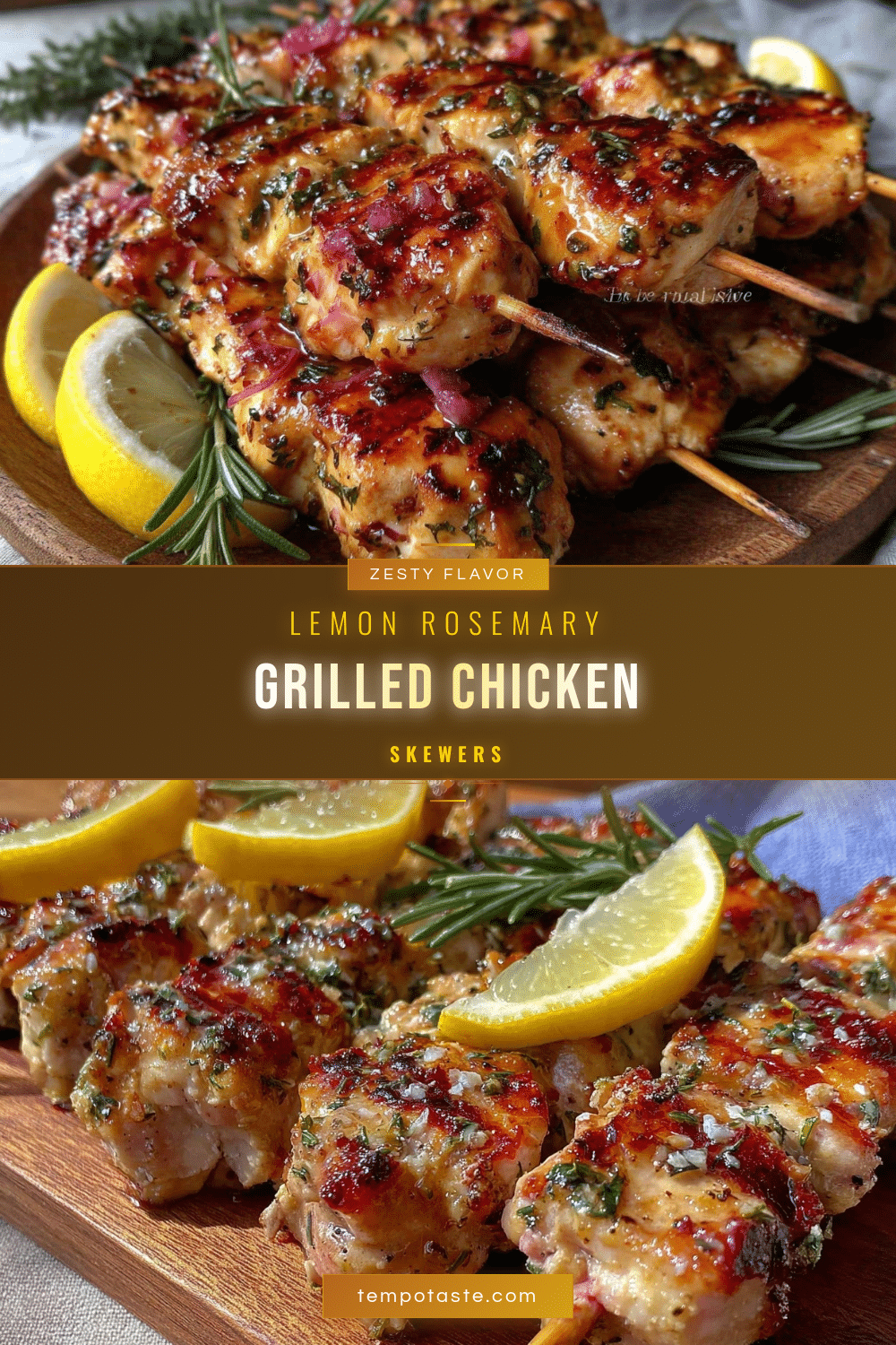 lemon rosemary grilled chicken skewers recipe