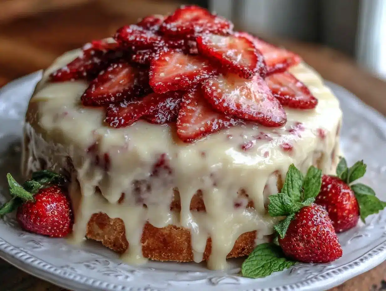 Light Strawberry White Chocolate Mousse Cake preparation steps