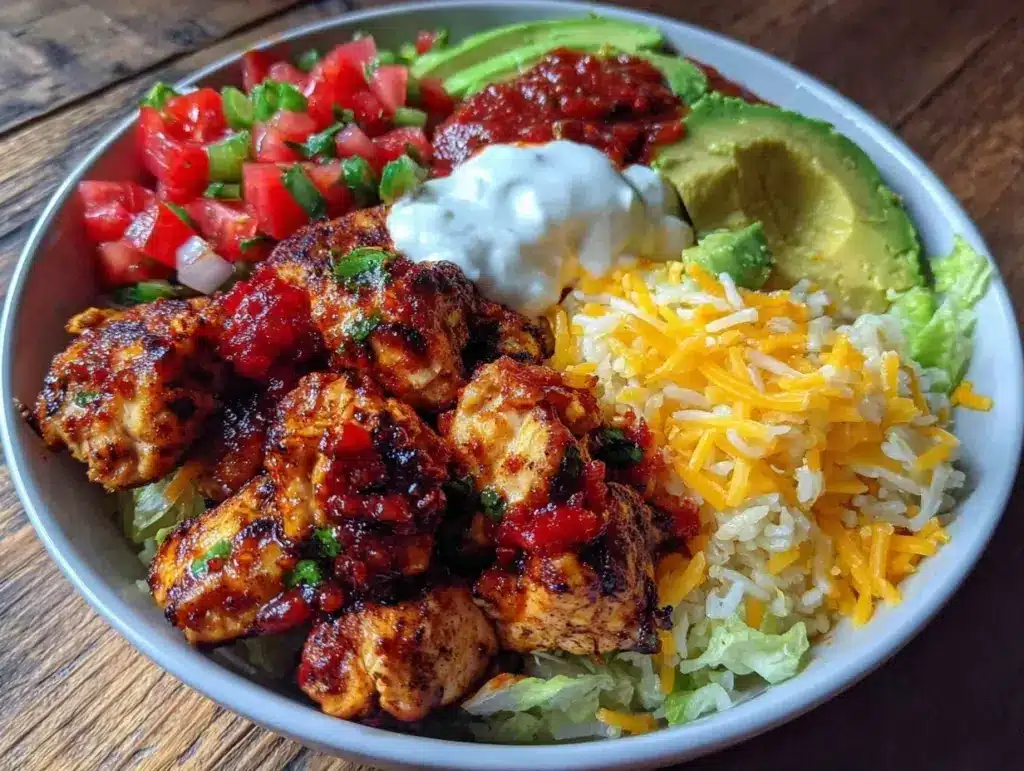 meal prep chicken burrito bowls - featured image