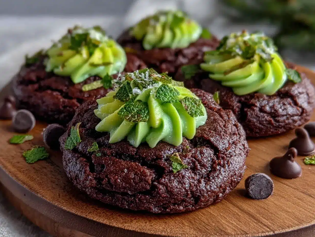 Mint Chocolate Shamrock Cookies preparation steps