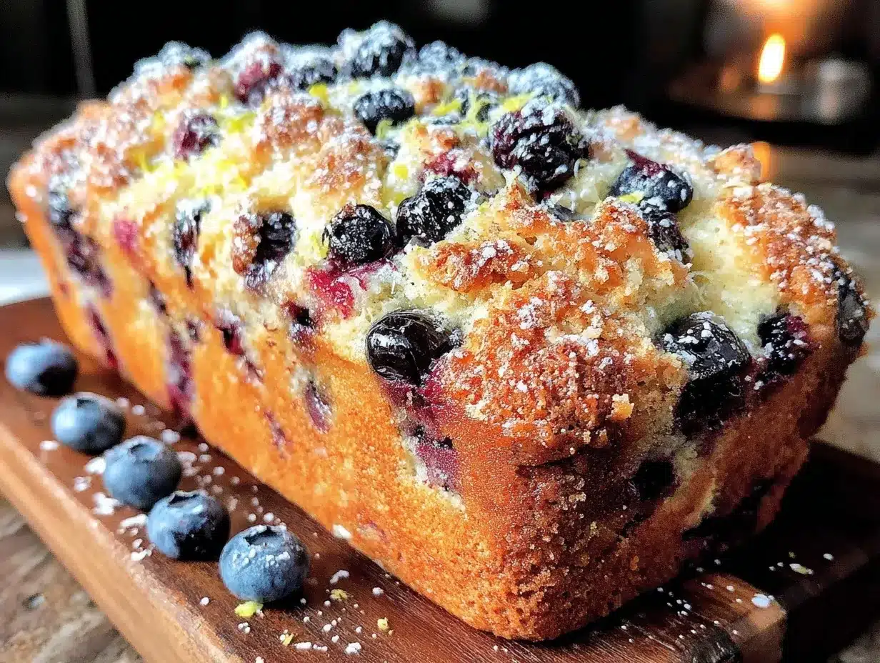 moist lemon blueberry bread preparation steps