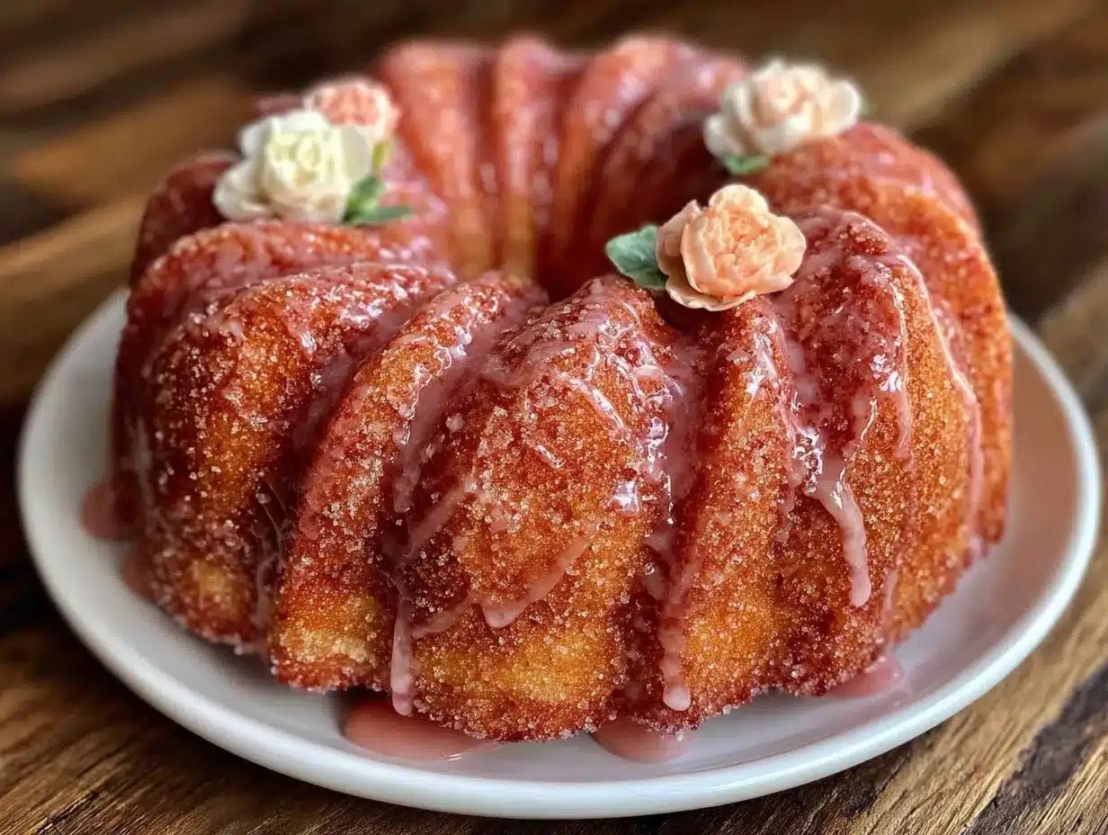 moist pink velvet bundt cake preparation steps