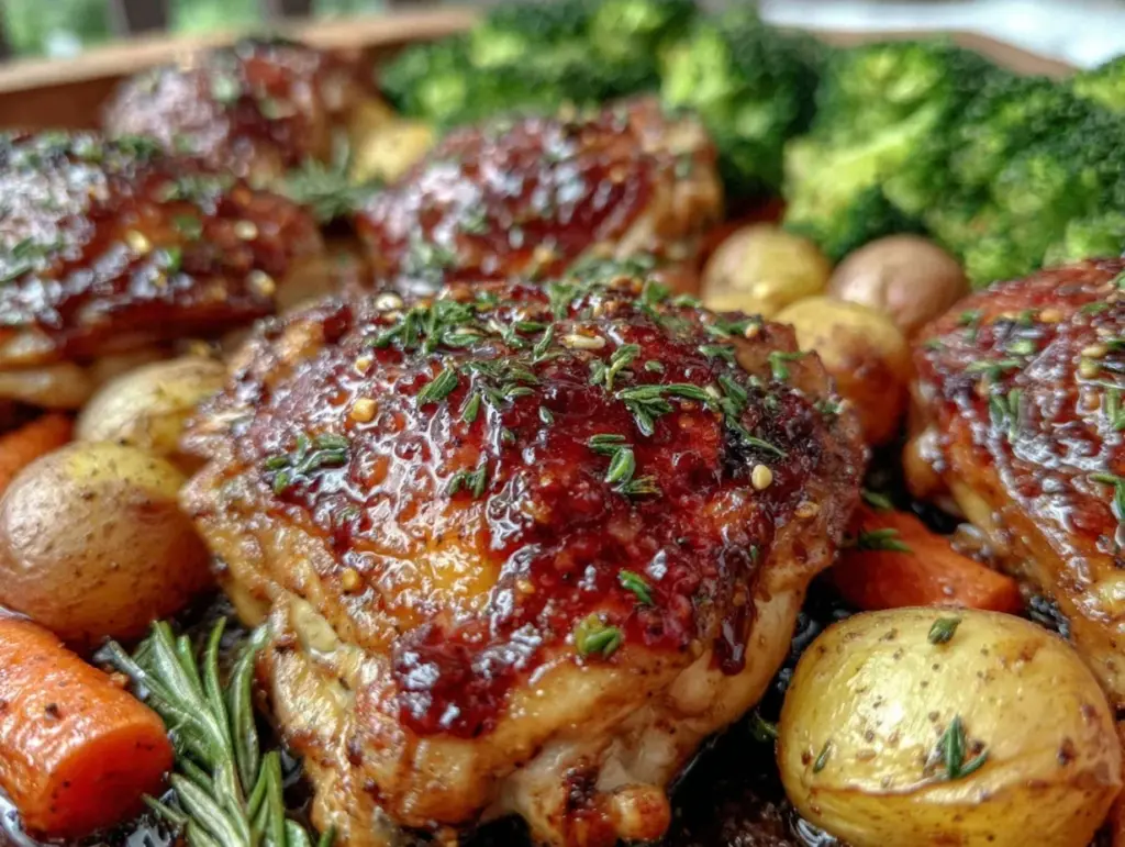 one-pan honey garlic chicken - featured image