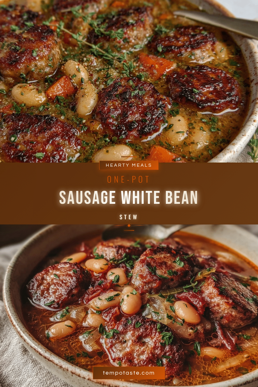 one-pot sausage and white bean stew recipe