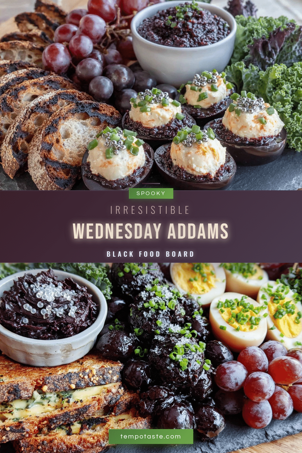 Perfect Wednesday Addams Black Food Board recipe