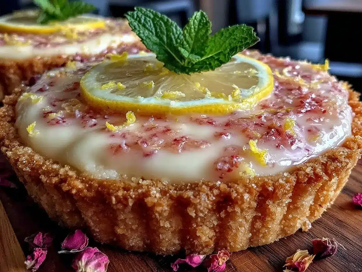 pink lemon cream tart preparation steps