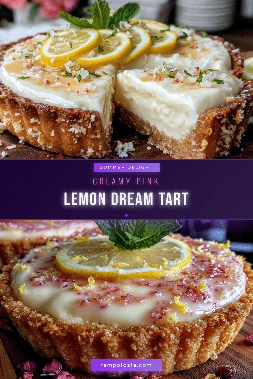pink lemon cream tart recipe