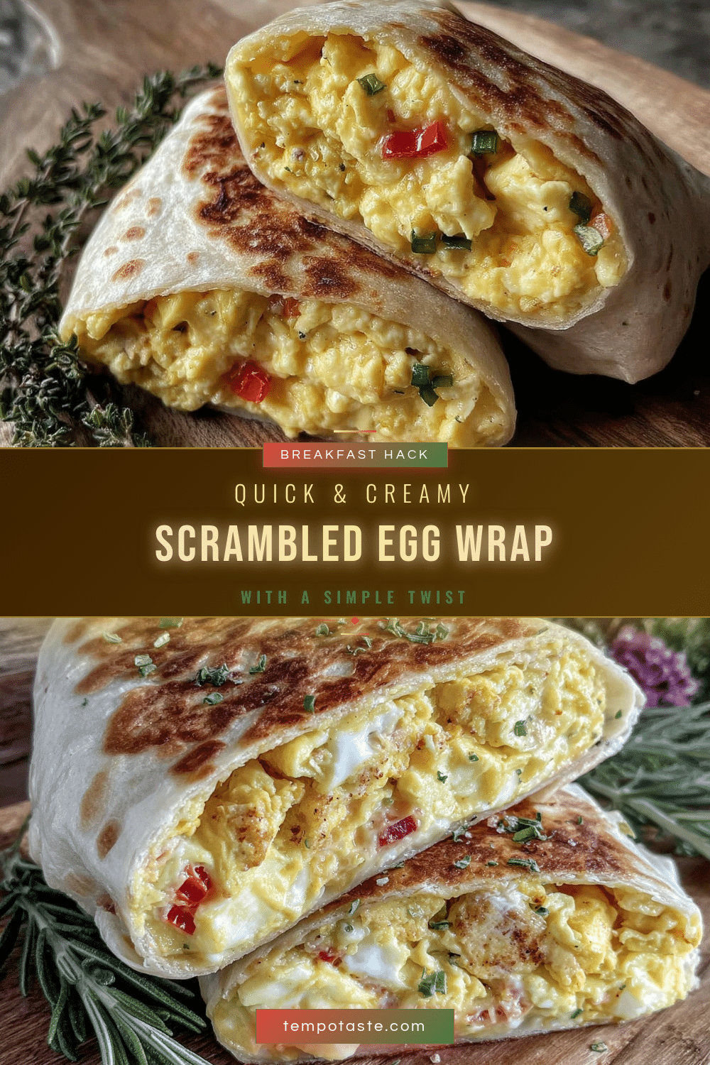 quick creamy scrambled egg wrap recipe