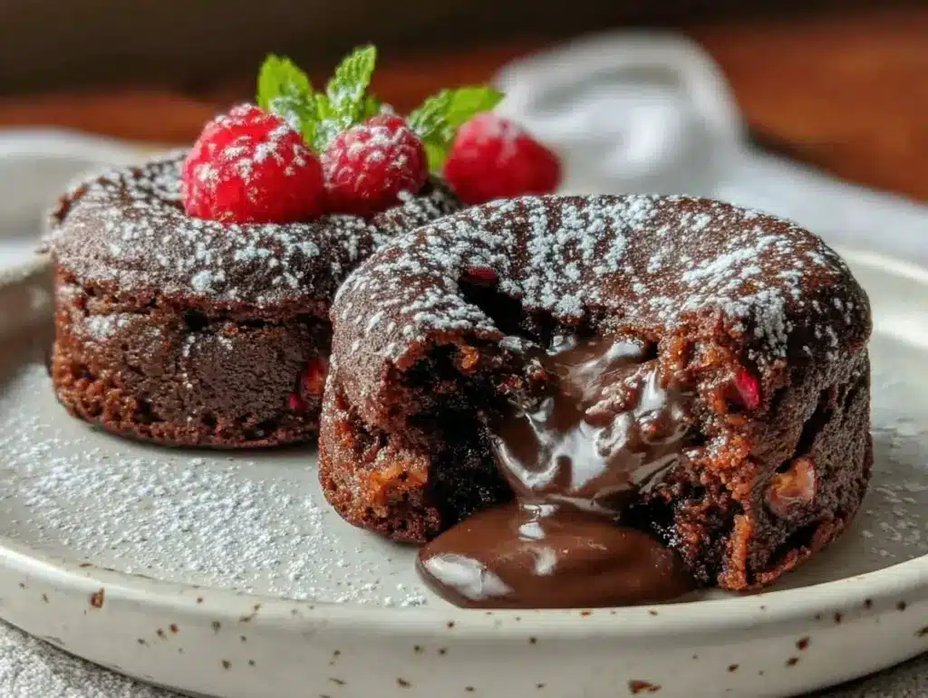 red velvet lava cakes - featured image