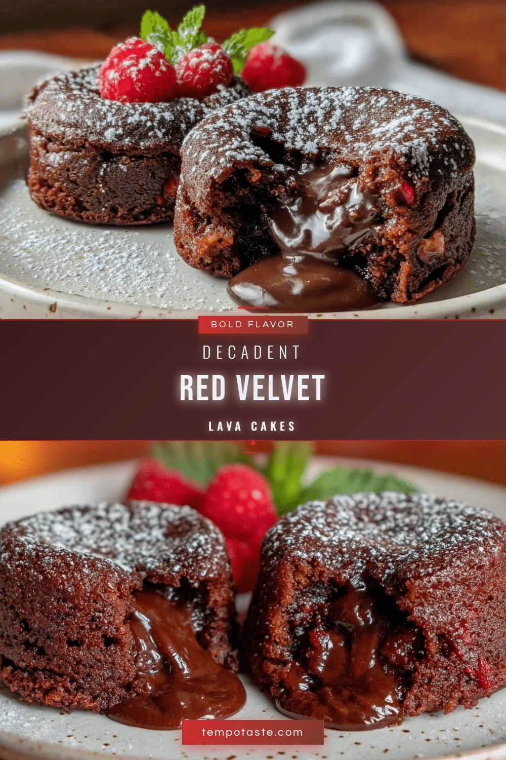 red velvet lava cakes recipe