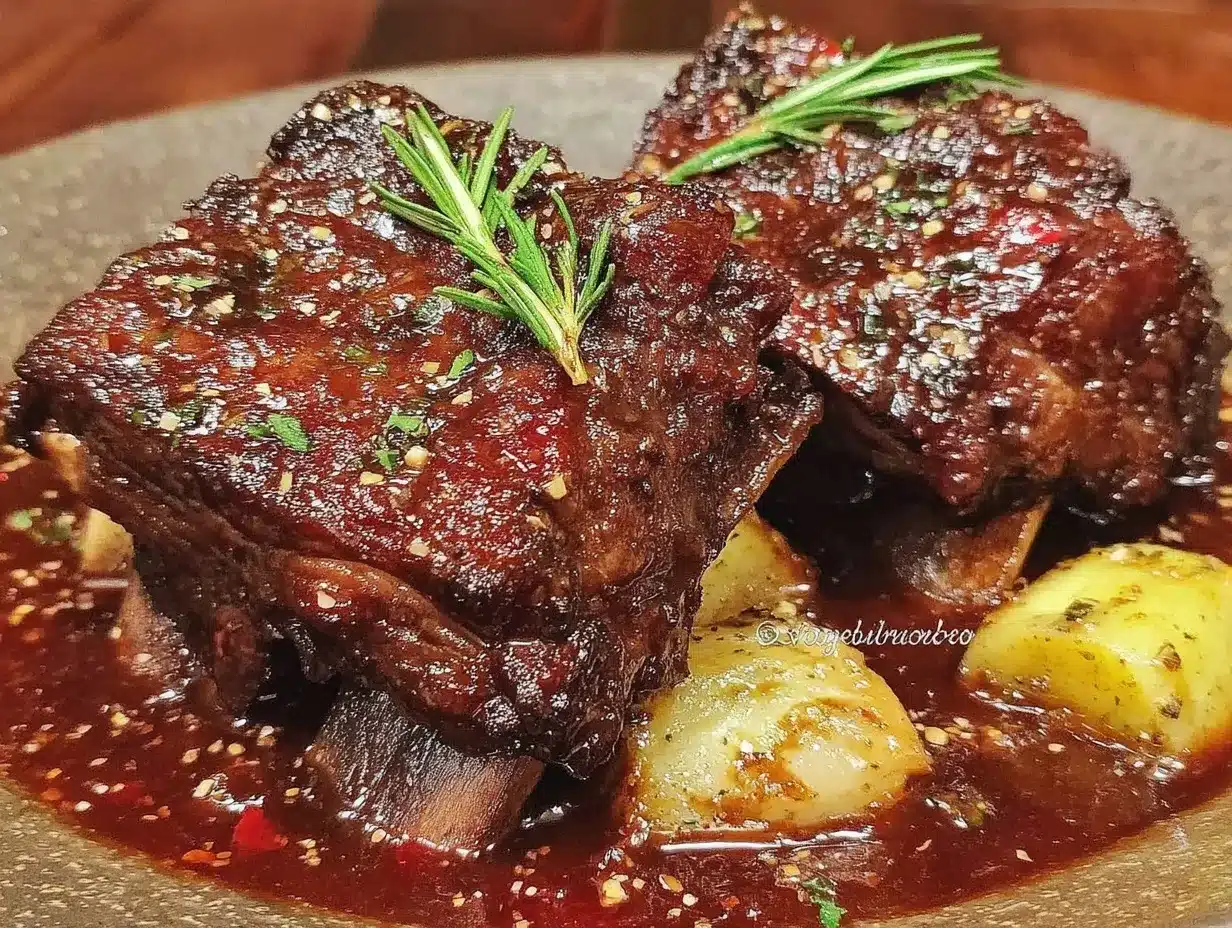 red wine braised short ribs preparation steps