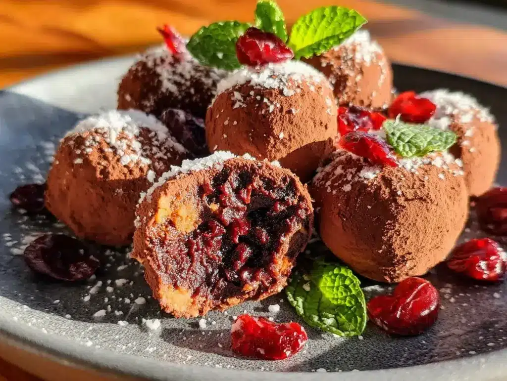 red wine chocolate truffles - featured image