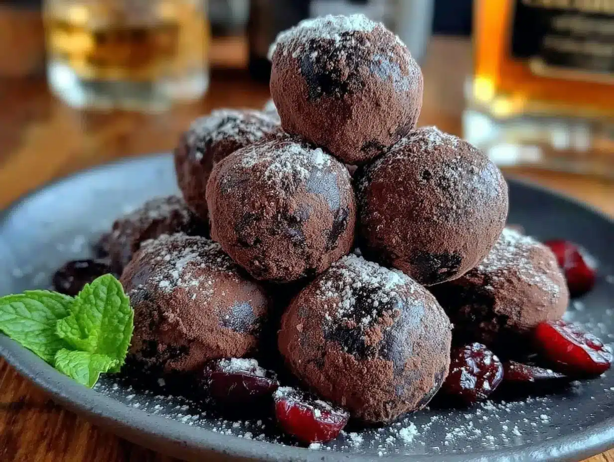red wine chocolate truffles preparation steps