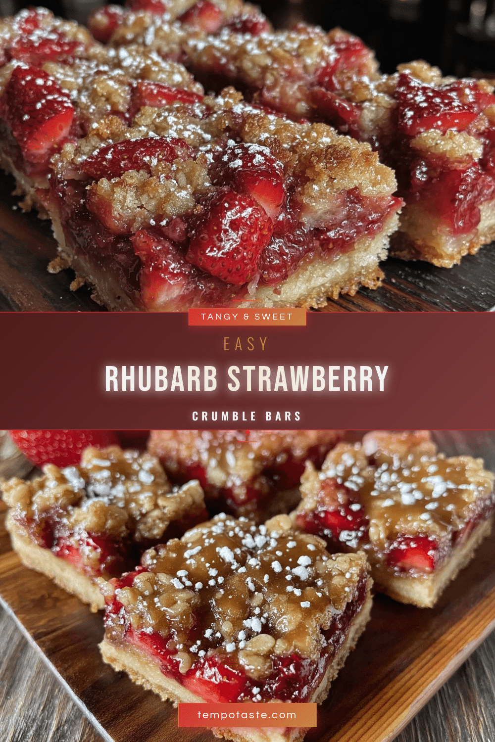 rhubarb strawberry crumble bars recipe