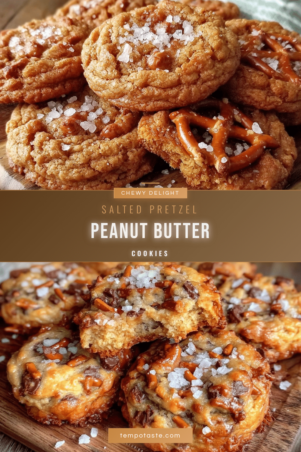 salted pretzel peanut butter cookies recipe