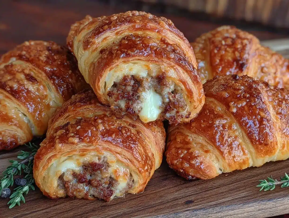 sausage cream cheese crescents preparation steps